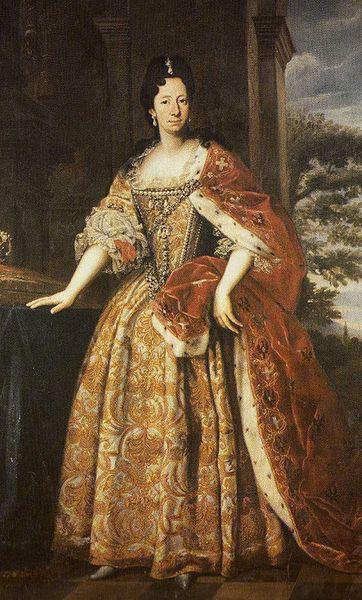  Portrait of Anne Marie d'Orleans (1669-1728) while Duchess of Savoy wearing the robes of Savoy and the coronet